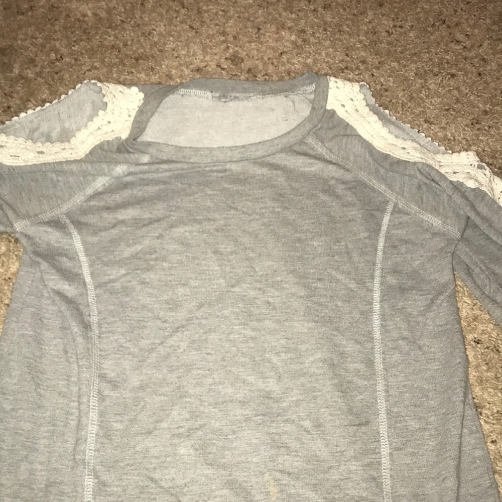 A grey sweater